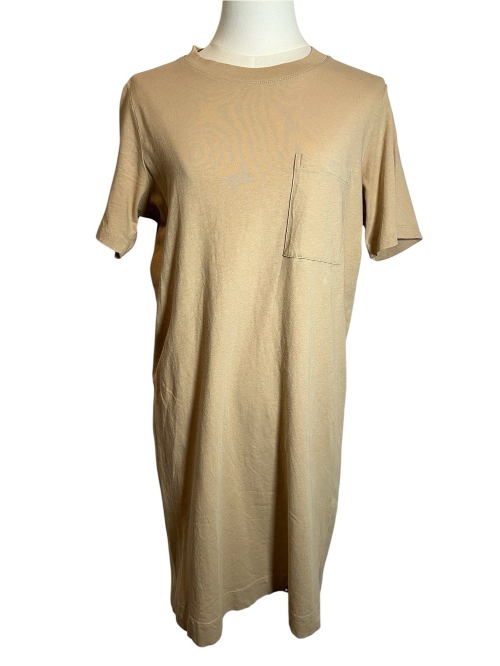 Everlane Cotton Pocket Tan T-shirt Dress Size Small